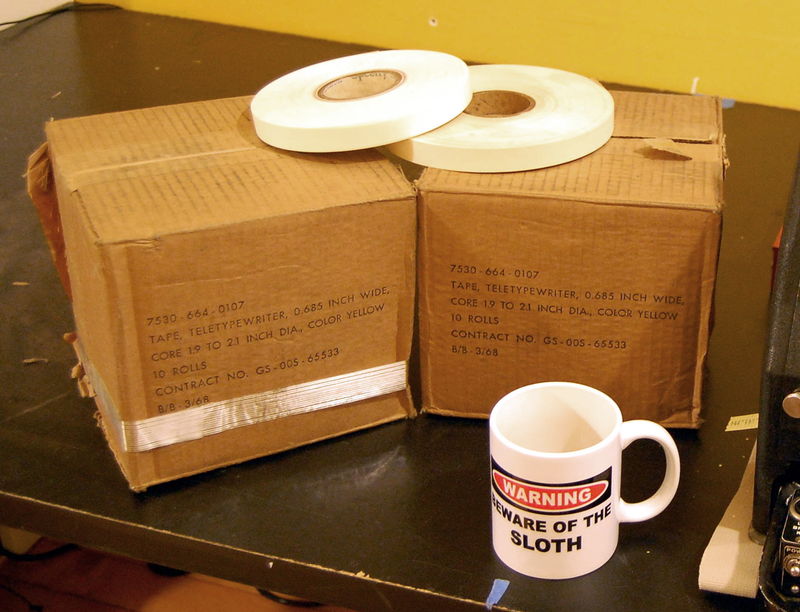 Data storage capacity of teletype paper tape HeepyWiki